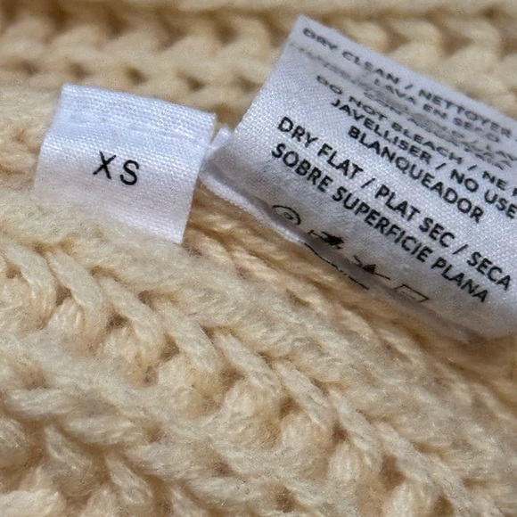 NAADAM Women's Cashmino Cable Quarter Zip‎ Comfy Popover Sweater Cream  Size XS - Picture 6 of 12